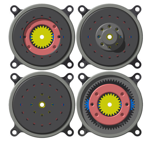Split planetary reducer Free 3D print model