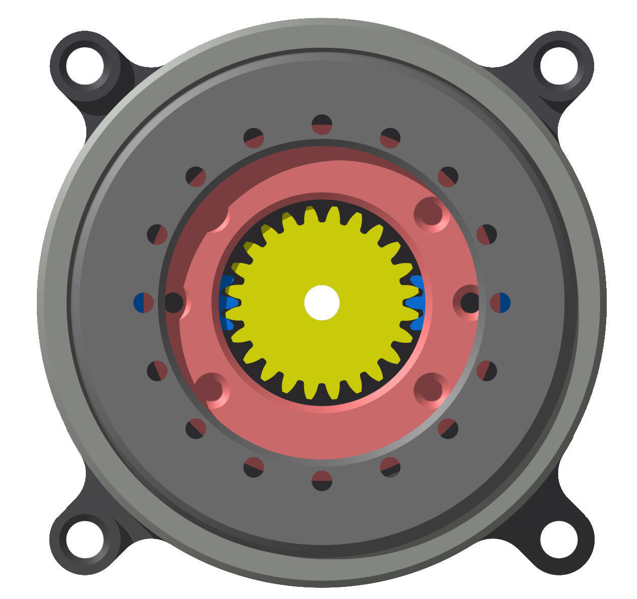 Split planetary reducer Free 3D print model_2