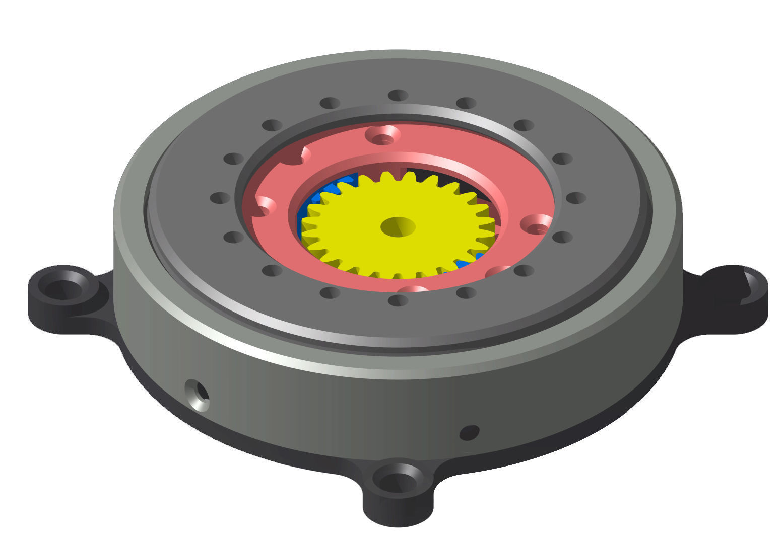 Split planetary reducer Free 3D print model_3