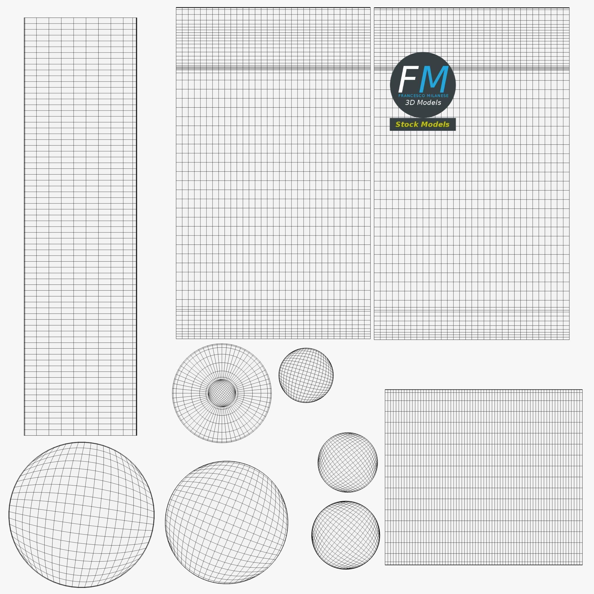 Absolute vodka and glasses set 3D model_11