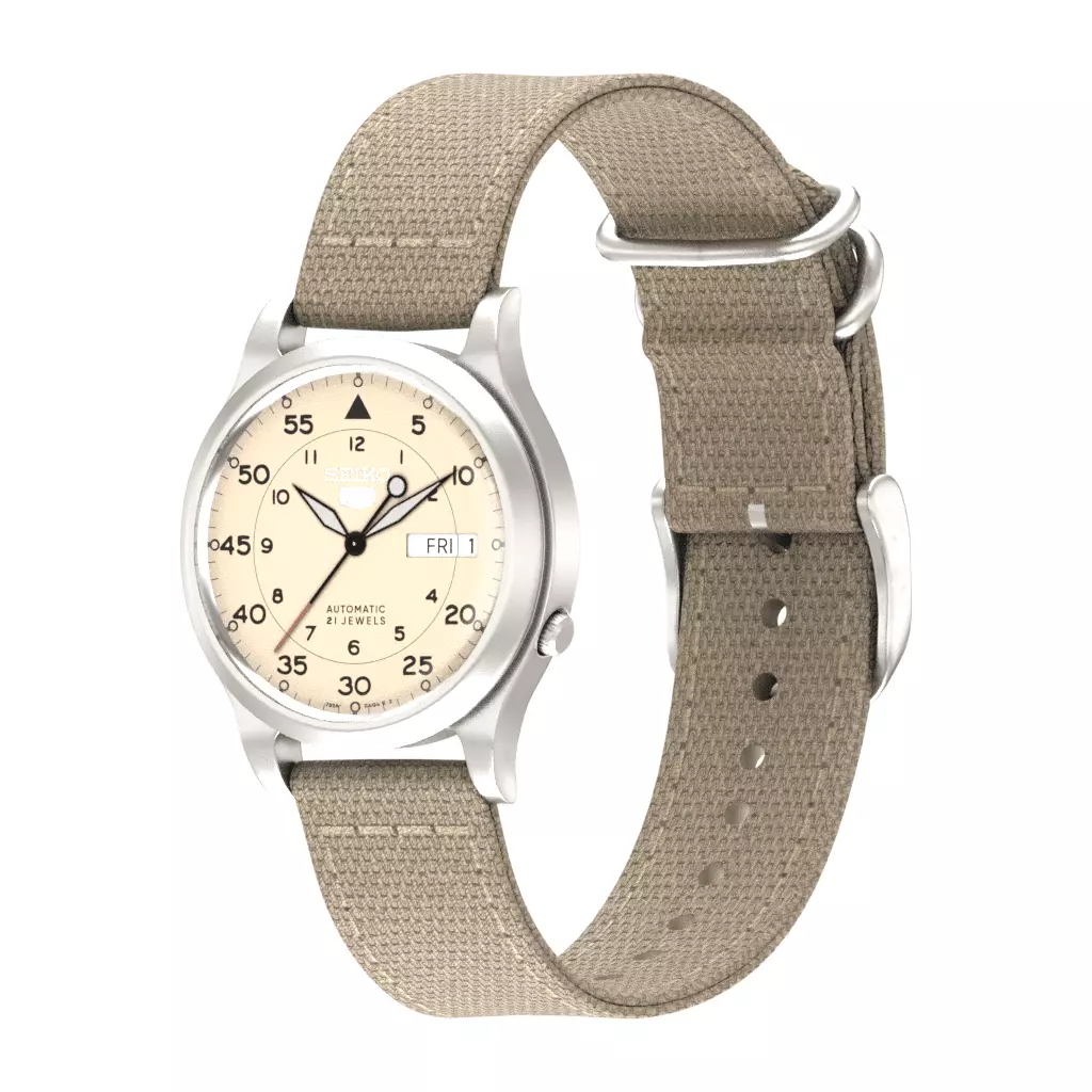 Seiko SNK807 Steel Beige Canvas Low-poly 3D model
