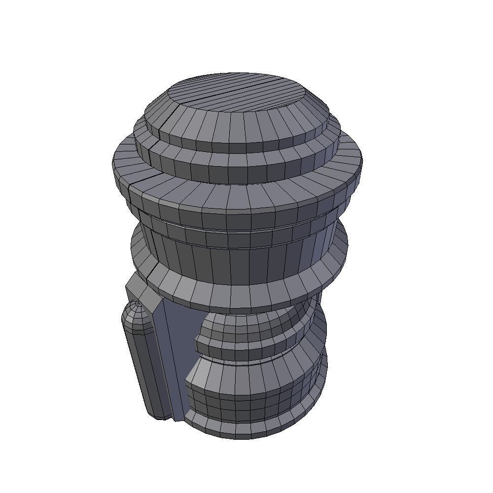 Force field generator 02 sci-fi Low-poly 3D model_4