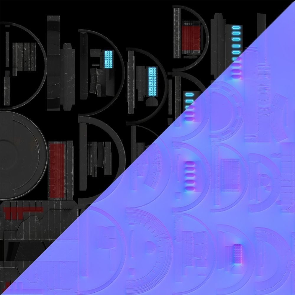 Force field generator 02 sci-fi Low-poly 3D model_6