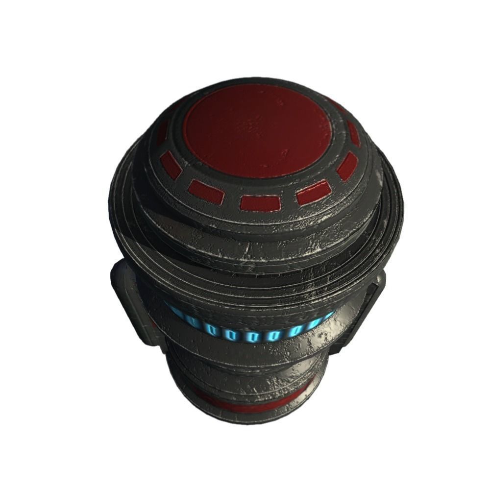 Force field generator 02 sci-fi Low-poly 3D model_2