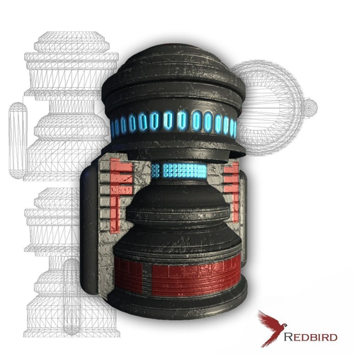 Force field generator 02 sci-fi Low-poly 3D model Force field generator 02 sci-fi Low-poly 3D model