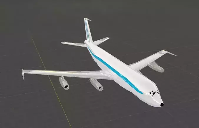 707-120 Style Quad Jetliner - Custom 1950s Plane