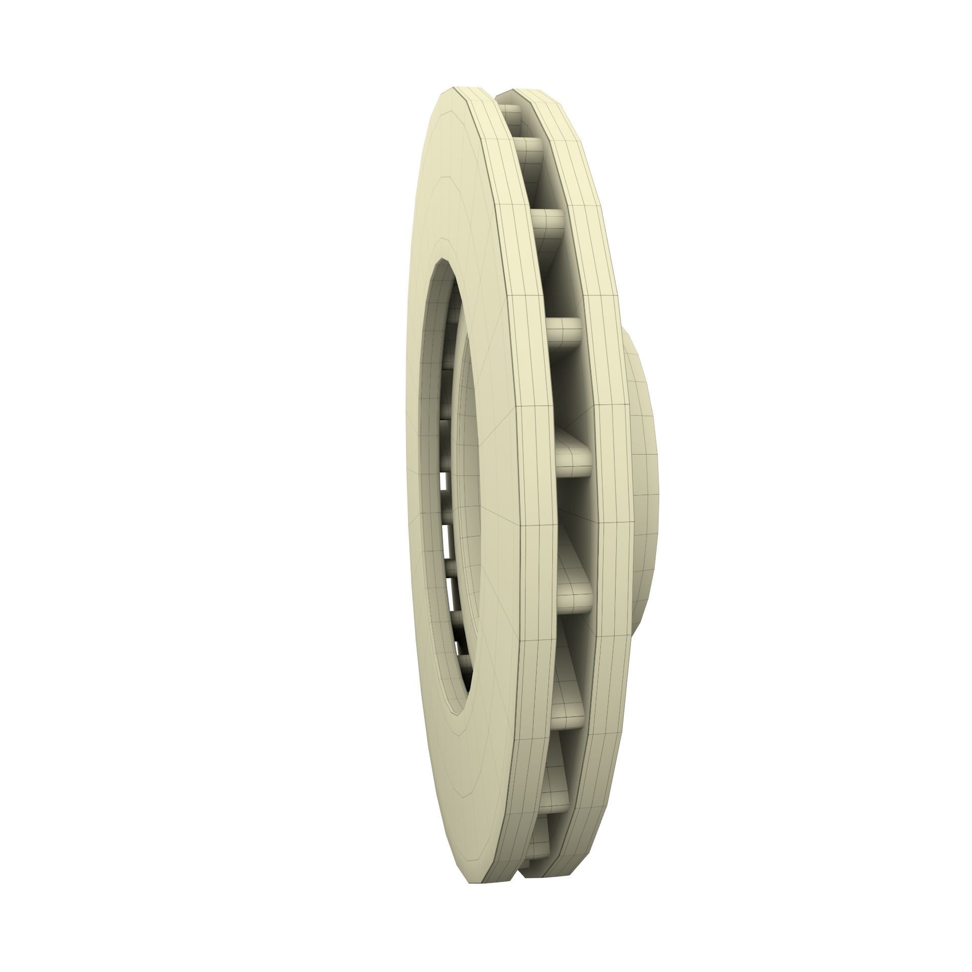 Ventilated Brake Disk Low-poly 3D model_8