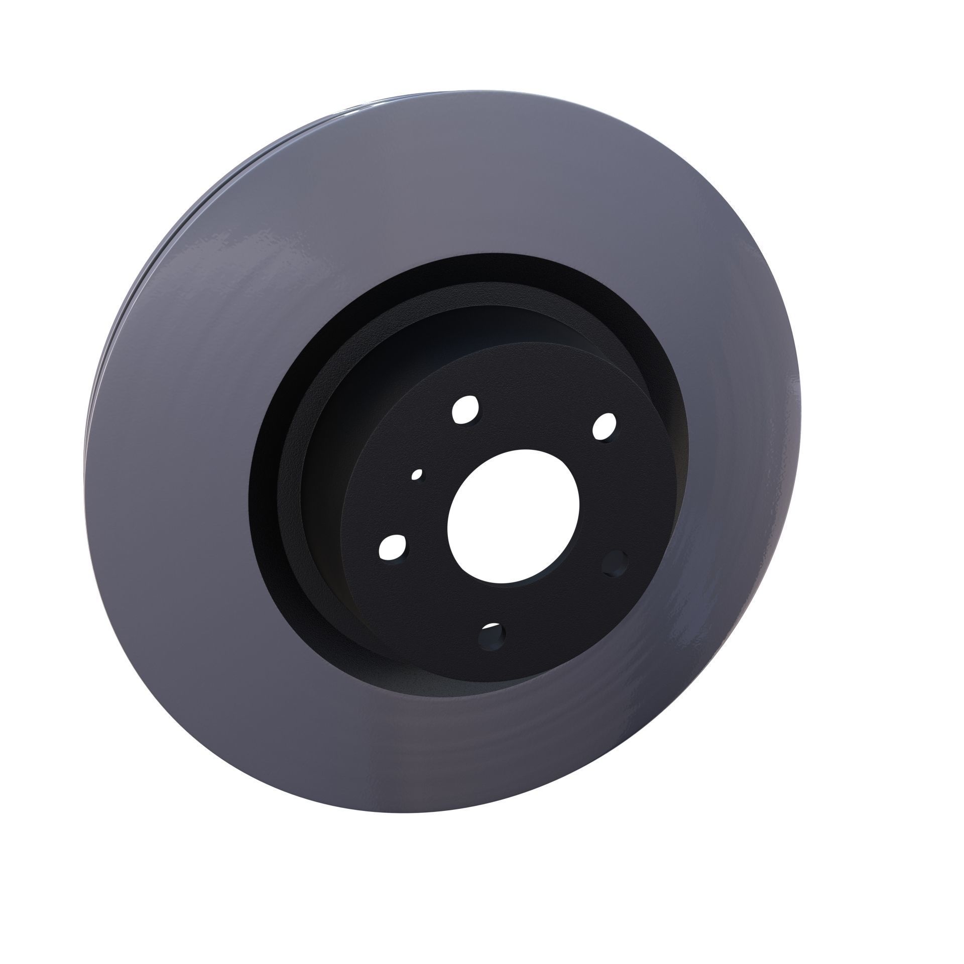 Ventilated Brake Disk Low-poly 3D model_3