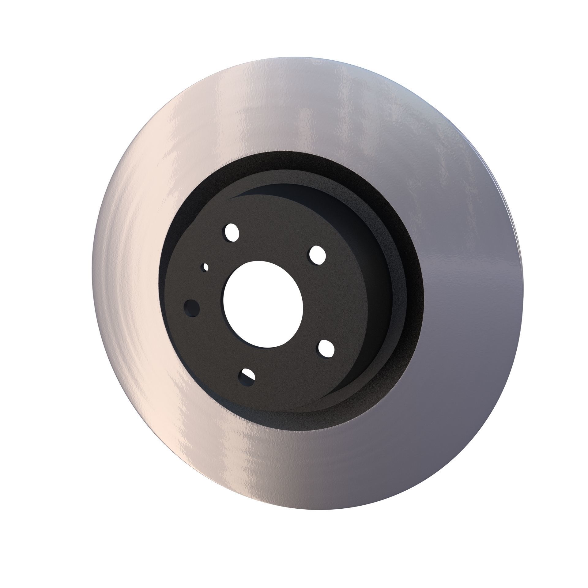 Ventilated Brake Disk Low-poly 3D model_9