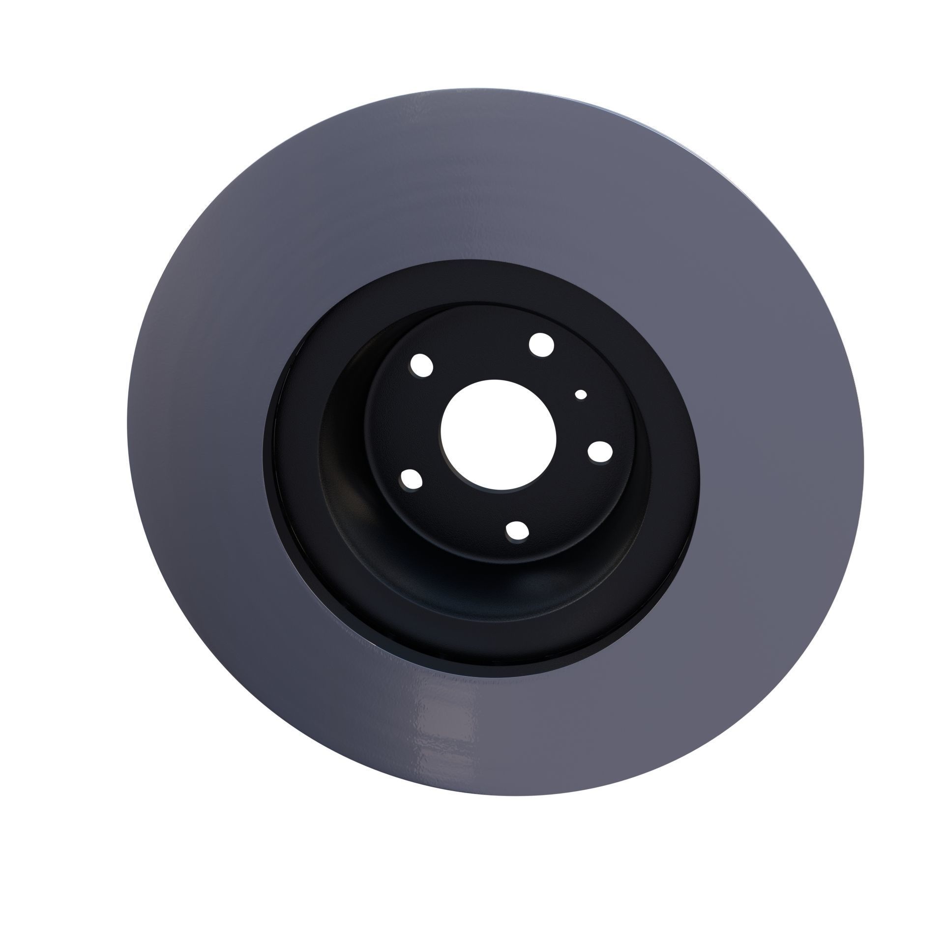 Ventilated Brake Disk Low-poly 3D model_2