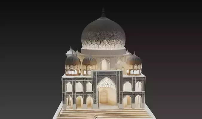 Luxury Islamic Palace Mosque Interior Light STL Model