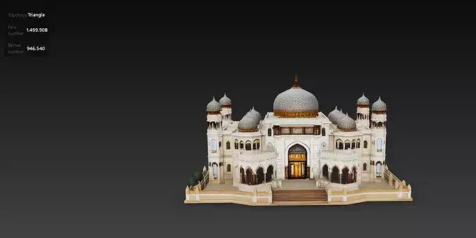 Islamic Palace Mosque Architecture 3D Model STL