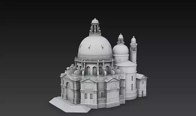 Classical European Cathedral Dome Architecture STL