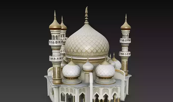 Islamic Mosque Palace Architecture Stylized STL Model