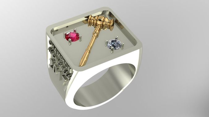 Champion Auctioneer Ring 3D print model