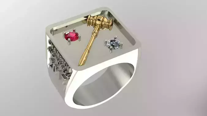 Champion Auctioneer Ring 3D print model