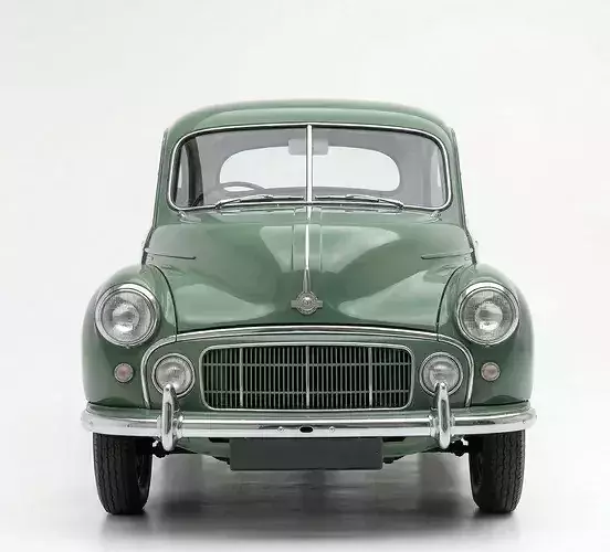 1950s Morris Minor 1000 Low-poly 3D model 3