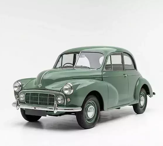 1950s Morris Minor 1000 Low-poly 3D model