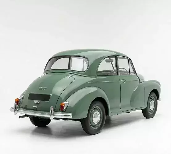 1950s Morris Minor 1000 Low-poly 3D model 2