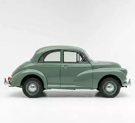 1950s Morris Minor 1000 Low-poly 3D model 7