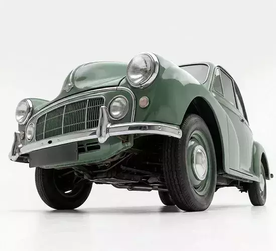 1950s Morris Minor 1000 Low-poly 3D model 6