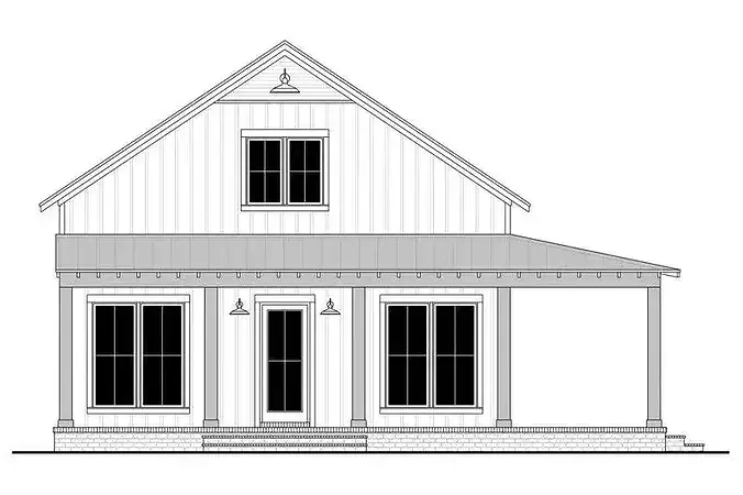 Mid Century Modern Exterior Render 3D model 5