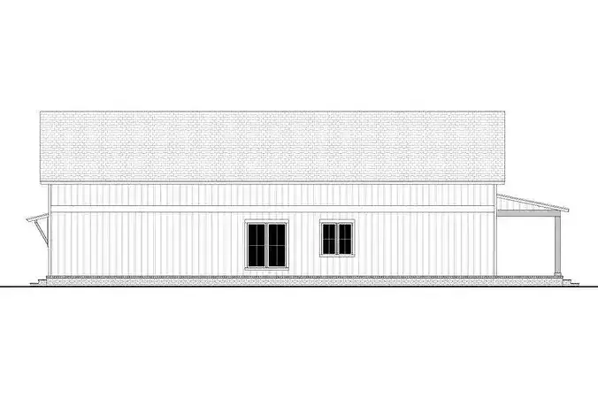 Mid Century Modern Exterior Render 3D model 7