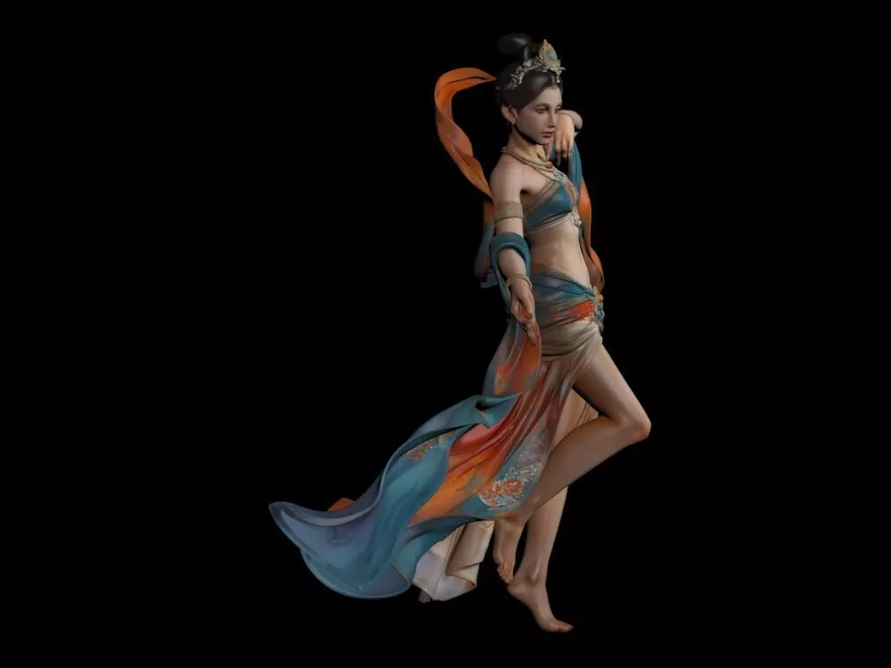 Flying Apsaras of Dunhuang 3D model