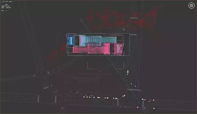 Modern comm office skyscraper HQ complex mall apt 3D model 7