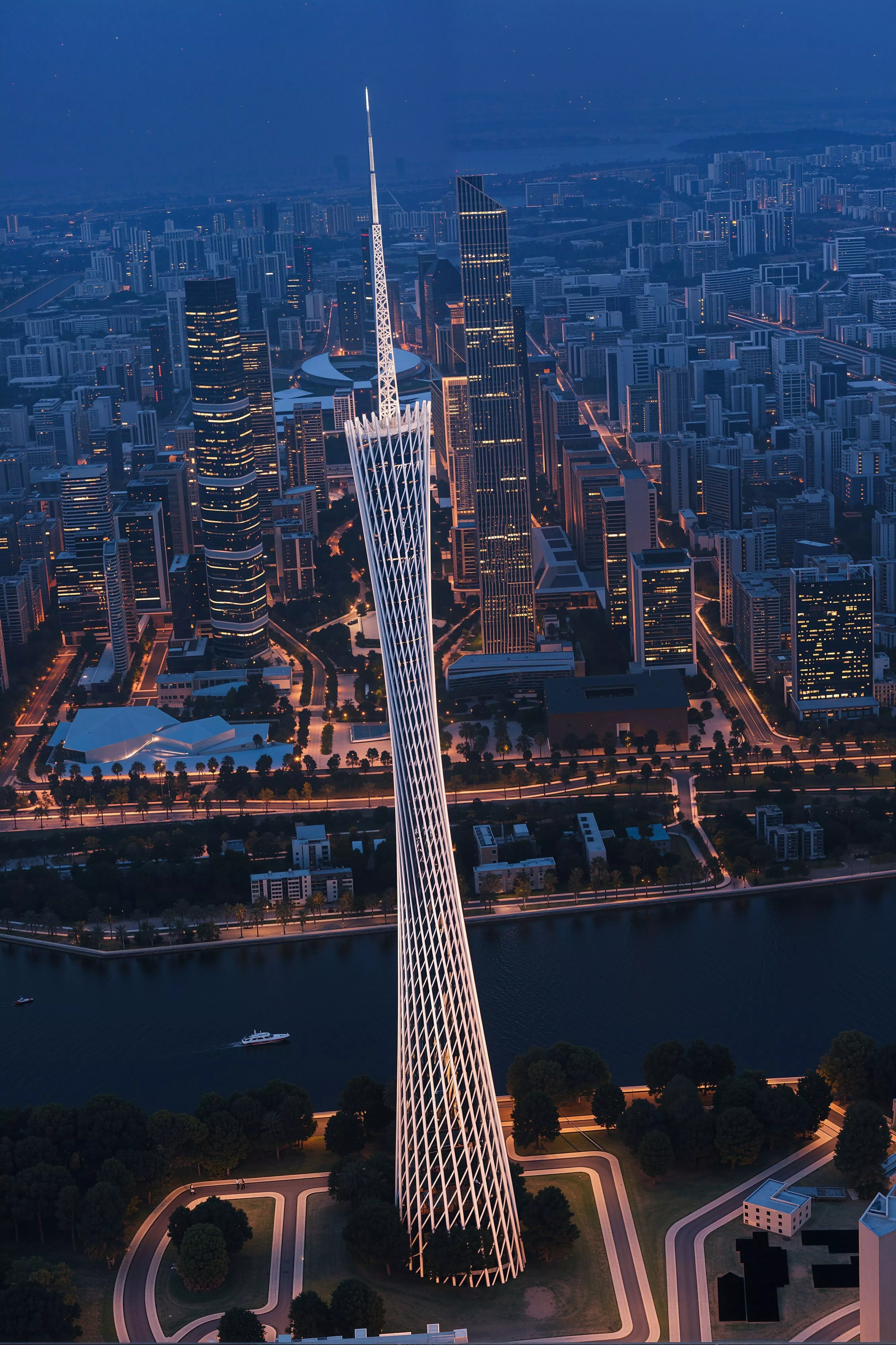 Guangzhou Zhujiang New Town landmark Canton Tower signal tower 3D model