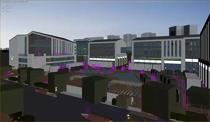 Neo Chinese commercial complex shopping center shopping plaza 3D model 5
