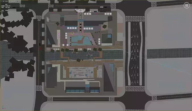 Neo Chinese commercial complex shopping center shopping plaza 3D model 4