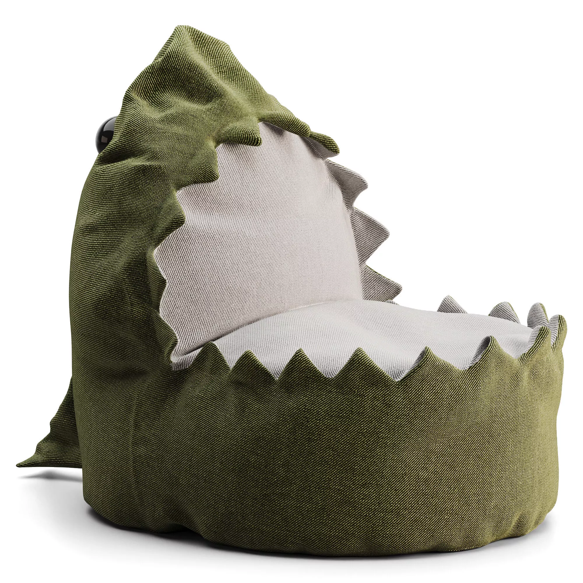 Shark BeanBag Low-poly 3D model