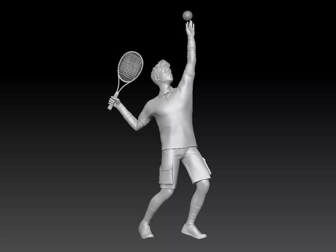 tennis player boy 1 3D print model