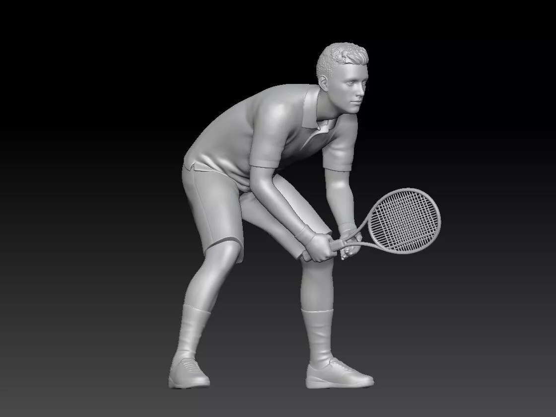tennis player boy 2 3D print model