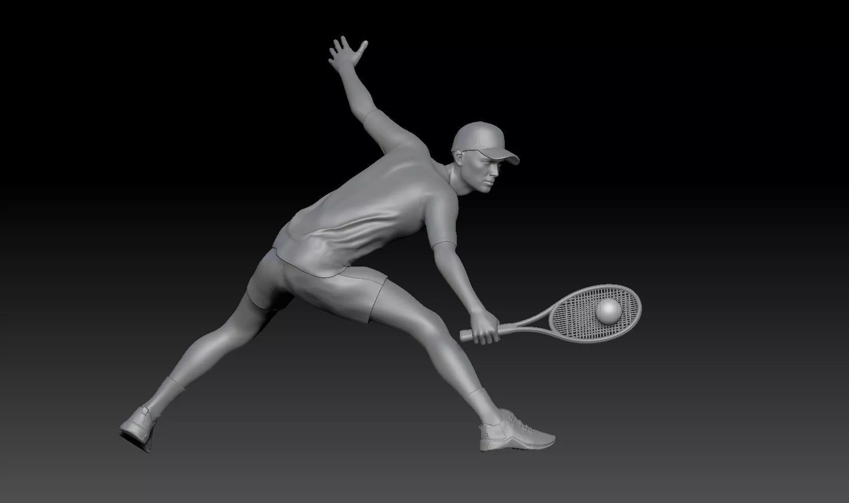 tennis player boy 3 3D print model