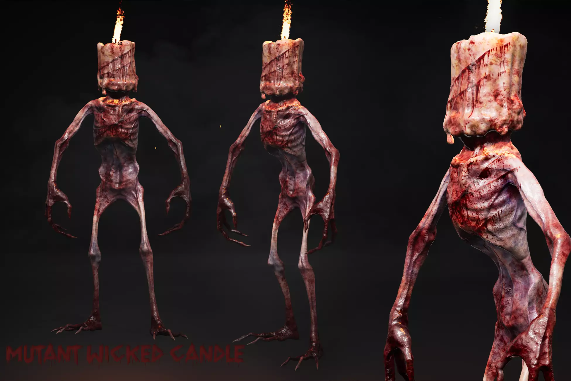 Mutant Wicked Candle Low-poly 3D model