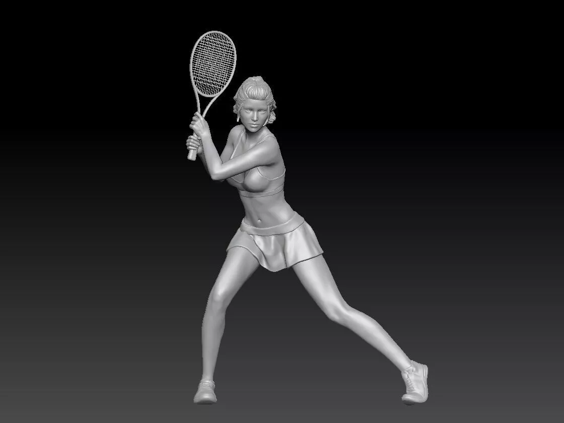 TENNIS PLAYER girl 4 3D print model