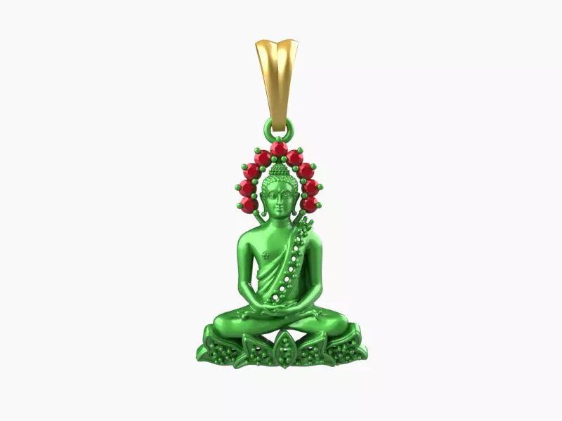 Buddha pendant cad file-1 3D print model