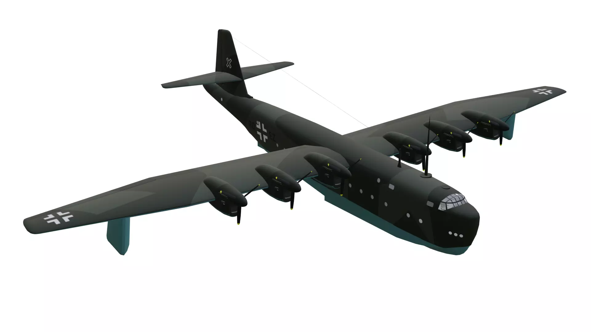 Blohm Voss BV 238 Low-poly 3D model