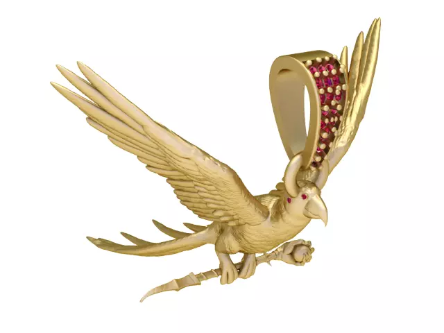 Phoenix Scepter Pendant 3D print model