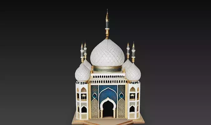 Ornamental Islamic Mosque Decorative Architecture STL