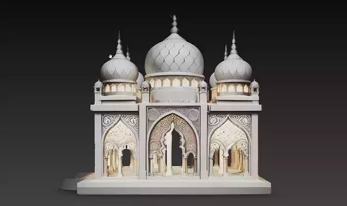 Islamic Pavilion Mosque Architecture STL Model