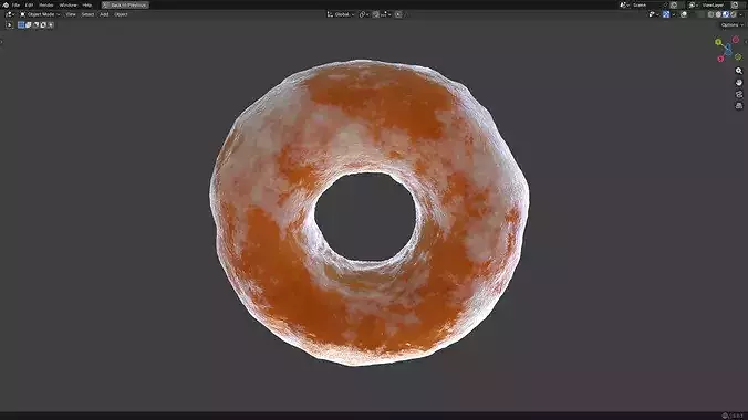 Doughnut PBR Low-poly 3D model 7