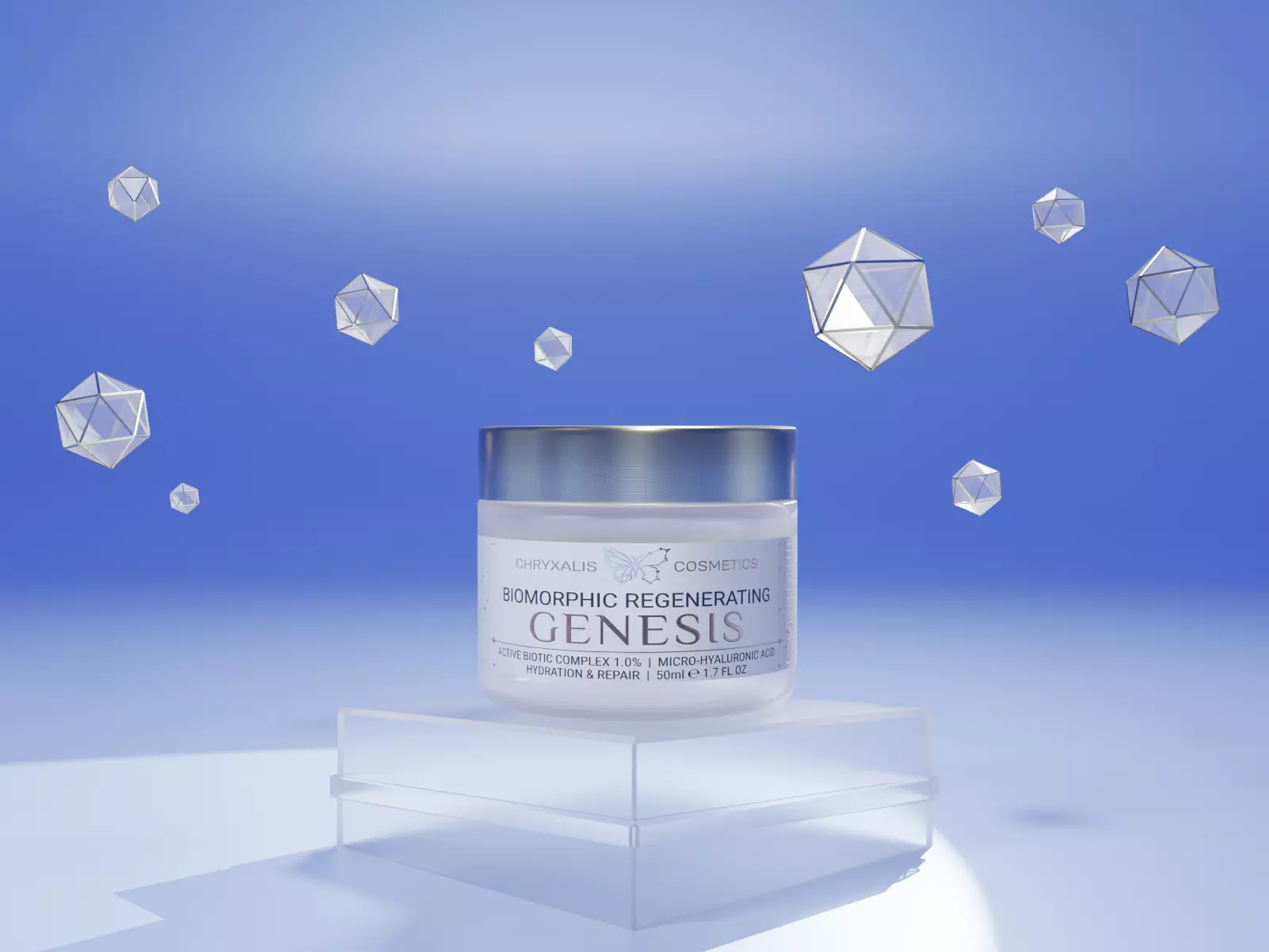 Luxury Cosmetic Cream Jar - Premium Skincare Model Low-poly 3D model