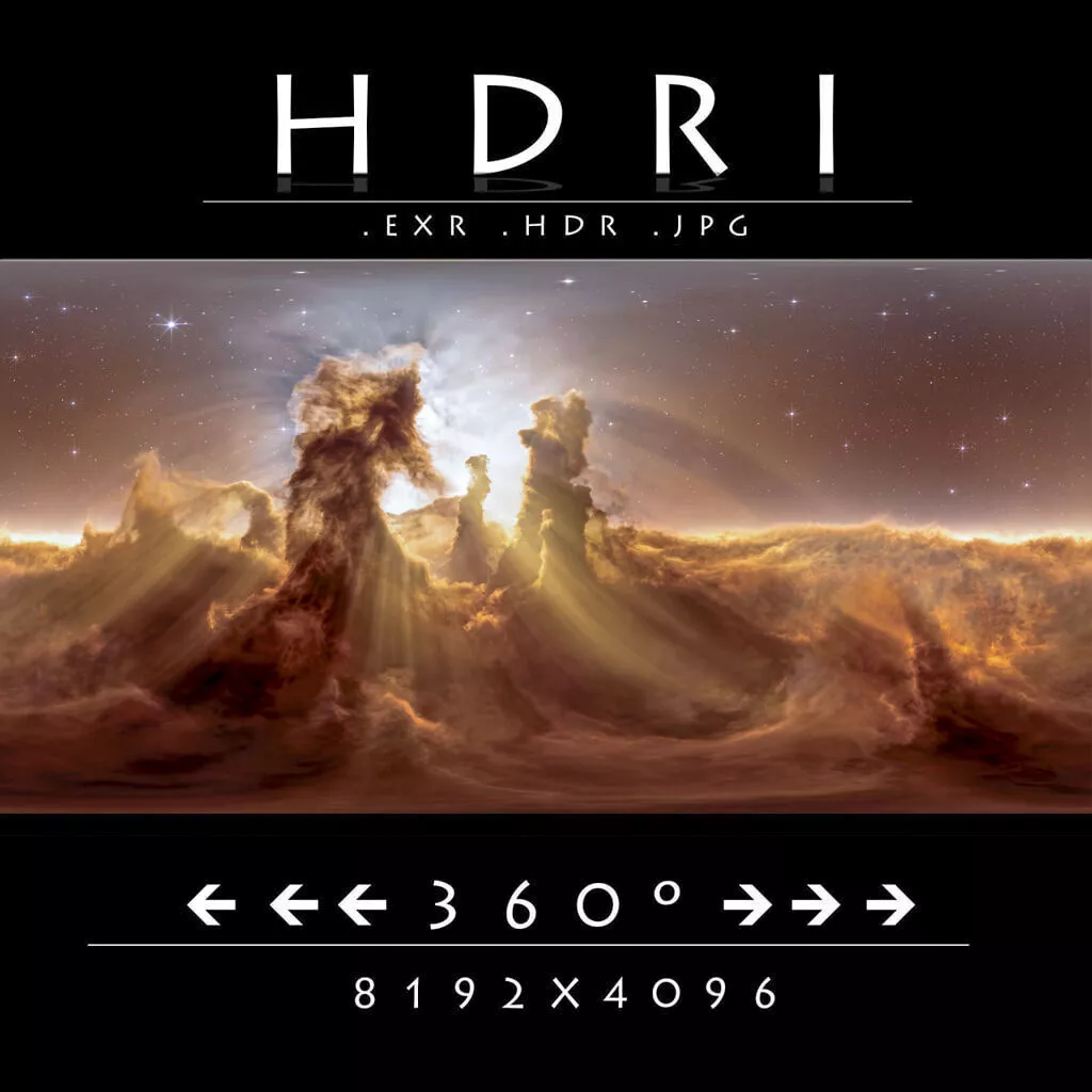 Cosmic Majesty 8K Ultra-HDRI Golden Nebula Pillars 32-Bit EXRHDR 3D model