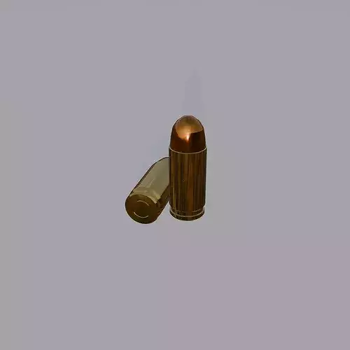 9mm Luger Ammunition - Game-Ready 3D Model
