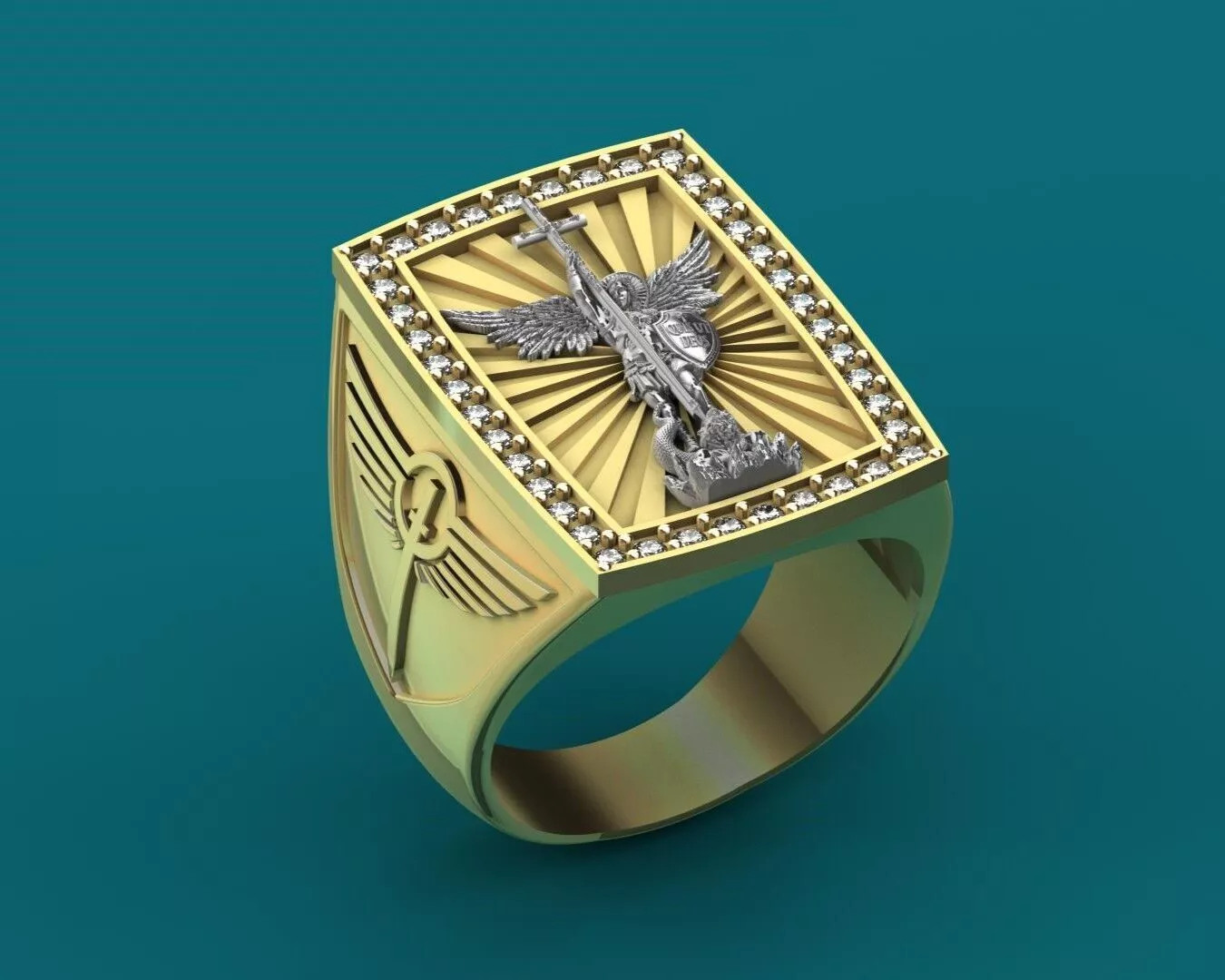 RING MICHAEL ARCHANGEL 3D print model