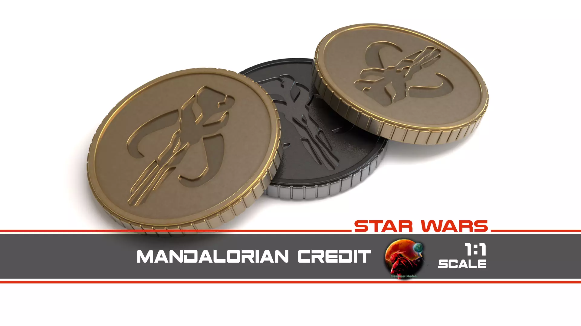 Mandalorian Credit 1-1 scale Free 3D print model