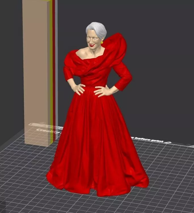 Miranda red dress figure the devil wears prada 2 multicolor 3D print model